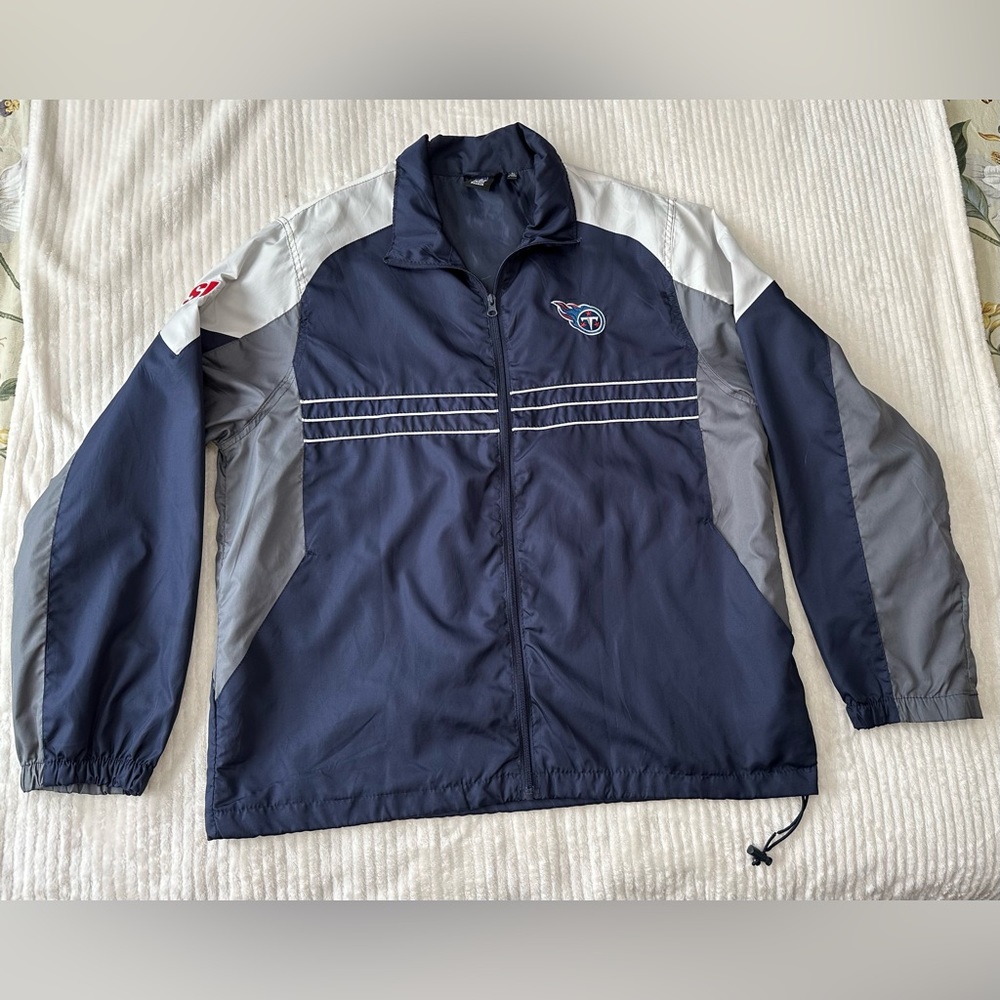 NFL Tennessee Titans Full Zip Windbreaker/Jacket Size Large - Picture 7 of 12